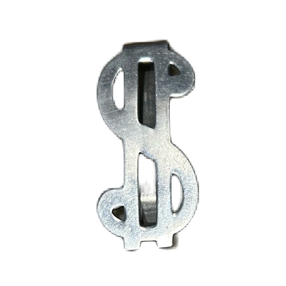Vintage Metal Money Clip Dollar Sign Silver Tone Whitehead Metal Products Gift